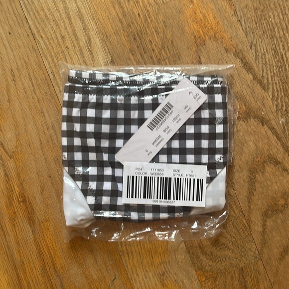 NWT JCrew black/white gingham bikini bottom 2 available 1- small 1-large - Picture 2 of 3